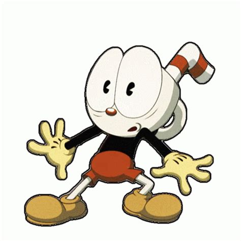 Looking Around Cuphead Sticker Looking Around Cuphead The Cuphead