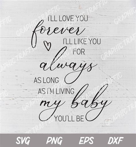 Ill Love You Forever Ill Like You For Always Svg Etsy