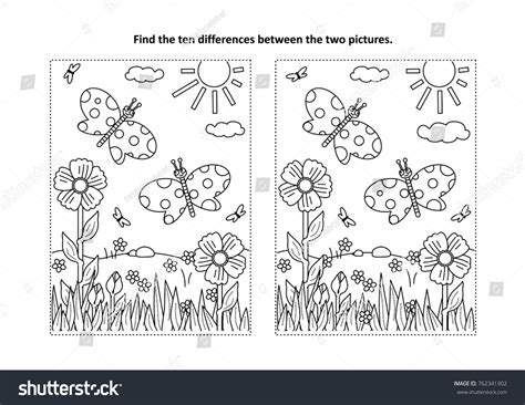 Summer Spot The Difference Printable