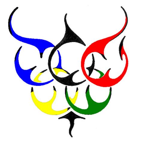 The olympic rings tattoo is generally popular among olympic athletes, but the u.s. Anneaux Olympiques Tribales | TattooForAWeek Tatouages ...
