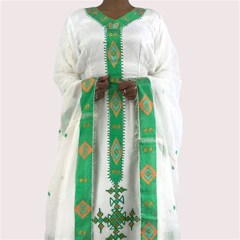 Ethiopian Dress Traditional Handmade Embroidered Habesha Etsy Uk Ethiopian Dress Habesha