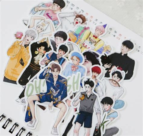 Exo Scrapbook Stickers Custom Art Merchandise Creative Handmade