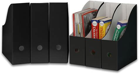 Buy Simple Houseware Black Magazine File Holder Organizer Box Pack Of