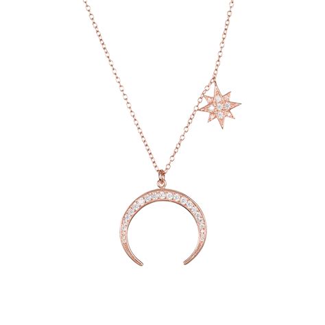 Luna Necklace In Rose Gold Eliza Wills Jewellery