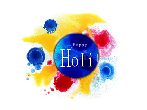 Abstract Colorful Happy Holi Background Elements For Card Design