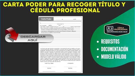 Carta Poder 🥇【 Para TÍtulo Y CÉdula Profesional