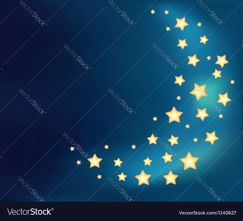 Background With A Moon Made Of Shiny Cartoon Stars