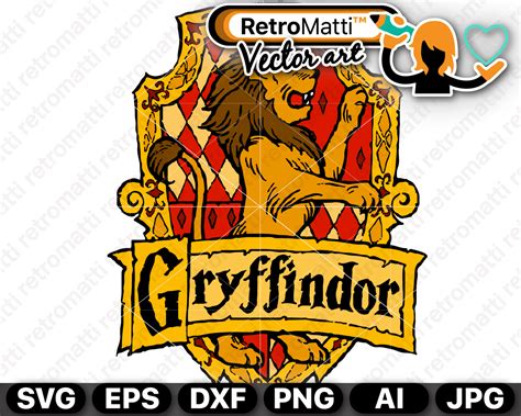 Gryffindor Svg Color Retromatti Made And Designed In Canada