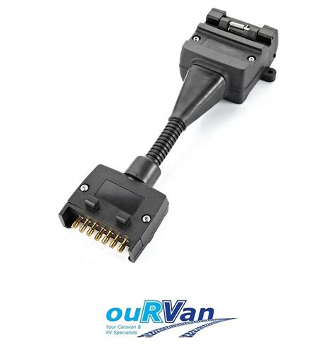 12 Pin Plug Male To 7 Pin Flat Socket Female Adaptor Rv00020 Our Van Rv