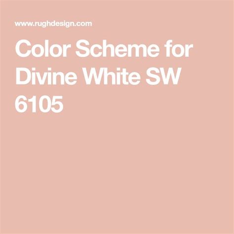 Get design inspiration for painting projects. Color Scheme for Divine White SW 6105 (With images) | Color schemes, Perfect paint color