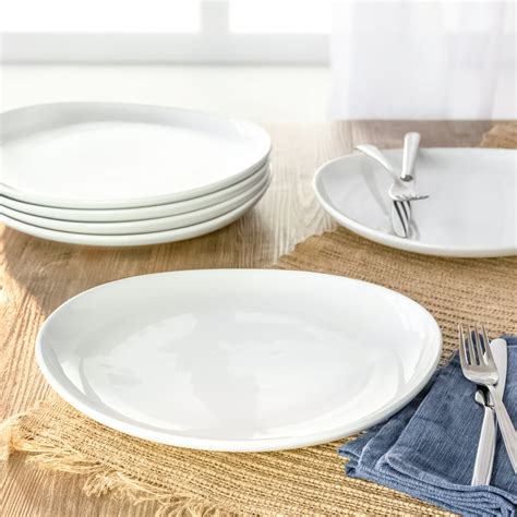 Better Homes And Gardens Oval Monroe Dinner Plates Set Of 12 White