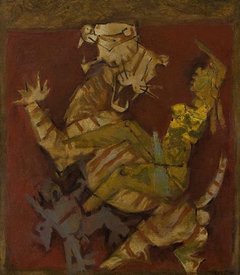 M F Husain Untitled Oil On Canvas Pasted On Board Indian Paintings