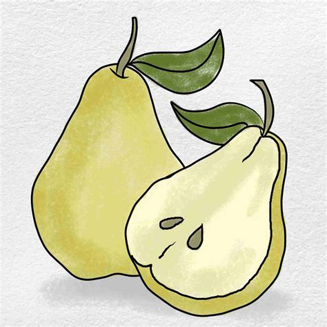 How To Draw A Pear Helloartsy