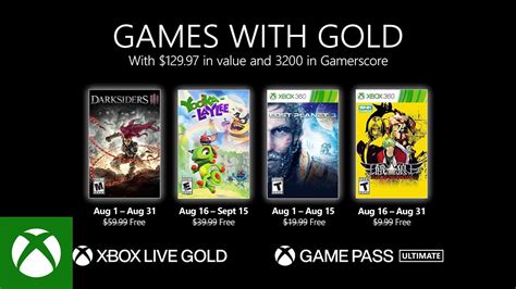 Xbox Games With Gold Agosto 2021 Estos Son Los Juegos Gratuitos