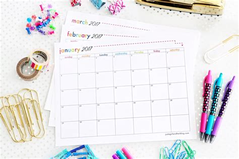 Get Your Life Organized 15 Great Free Printable Calendars For 2017