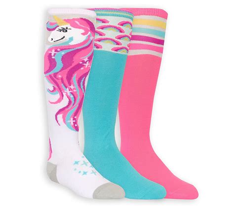 Buy Skechers 3 Pack Knee High Unicorn Crew Socks Accessories Shoes