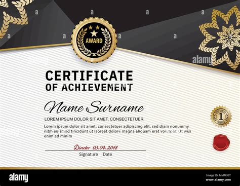 Creative Luxury Certificate Of Appreciation Award Template With Black