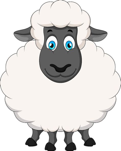 Premium Vector Cute Sheep Mascot Cartoon Smiling