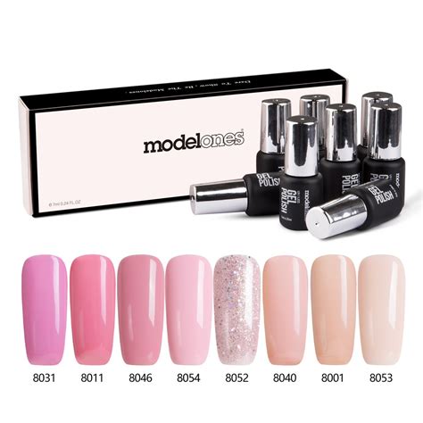 Modelones Set 8pcs Hot Colors Gel Nail Polish Uv Led Soak Off Manicure