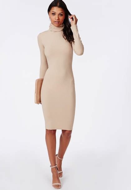 Dress Bodycon Nude Nude Dress Bodycon Dress Turtleneck Turtleneck