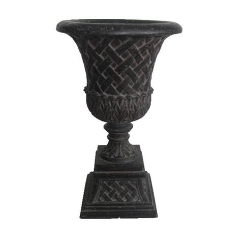 Mpg 1625 In X 265 In Cast Stone Fiberglass Lattice Urn And Pedestal