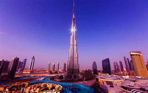 Hd Wallpaper Dubai Fountainsfountain On The Burj Khalifa Lake