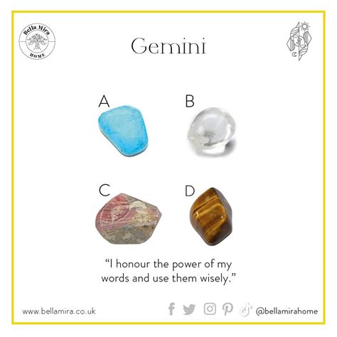 Gemini Zodiac Birthstone Crystal Pack Blue Howlite Clear Etsy France