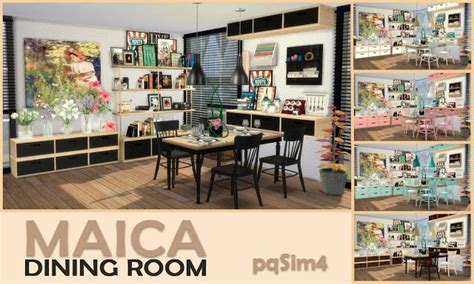 Sims 4 Ccs The Best Maica Dining Room By Pqsim4 Sims Haus Sims 4
