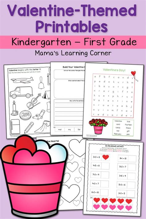 The worksheets are in pdf format. FREE Valentine's Themed K-1 Printables Pack | Free ...