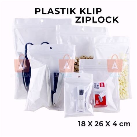 Jual Plastik Klip Putih 7x10 Cm Plastik Zipper Plastik Kemasan Ziplock Kota Surabaya