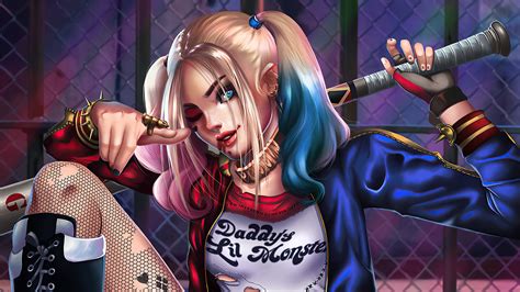Harley Quinn Art K Wallpaper Hd Superheroes Wallpapers K Wallpapers Images Backgrounds