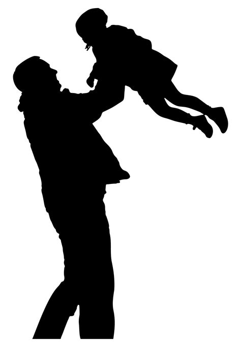 Father And Daughter Silhouette At Getdrawings Free Download