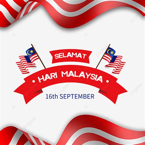 Bandeira De Fita Vermelha Do Dia Da Malásia PNG Dia Da Malásia