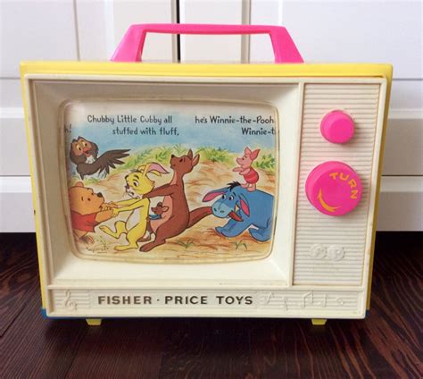 1971 Fisher Price Winnie The Pooh Music Box Tv 175 Disneys Winnie