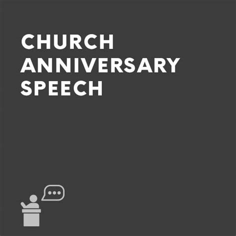 Church Anniversary Speech
