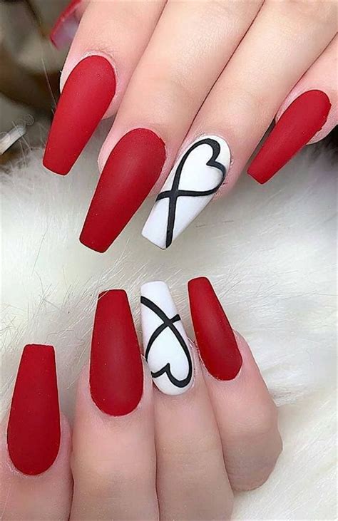 coffin long red nail designs daily nail art and design