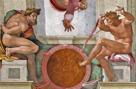 Capella Sistina Ceiling Nude Figures Sistine Chapel Cei Flickr
