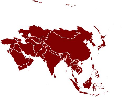 Asia Border Map