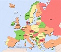 Free printable maps of Europe