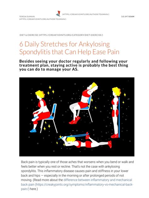 Exercises And Stretches For Ankylosing Spondylitis Back Pain Pdf