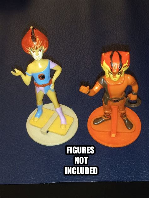 Thundercats Vintage Wilykit Wilykat Figure Stands X2 Wiley Ebay