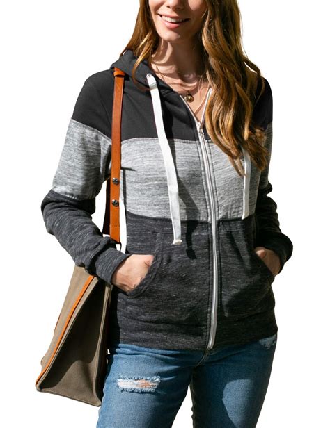 Doublju Lightweight Thin Zip Up Hoodie Jacket For Women With Plus Size
