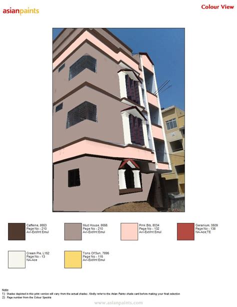 This is a scan copy of the original shade card. 3 rd combination | Exterior color combinations, Asian ...