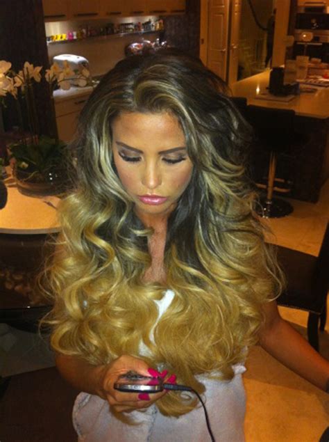 Katie Price Shows Off Massive New Hair Extensions Poses In Her Underwear