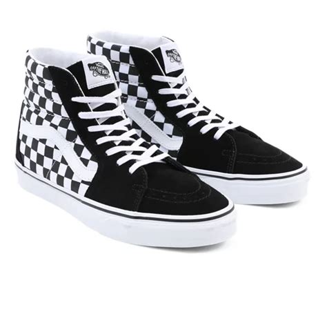 Checkerboard Sk8 Hi Shoes Black Vans