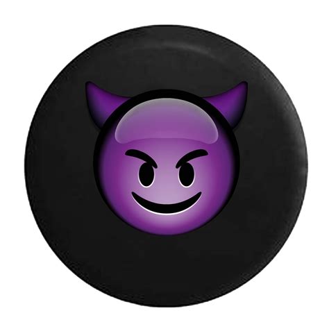 Purple Devil Emoji Iron On Design Devil Face Emoticon Custom Emoji