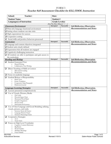 New Teacher Checklist Printable