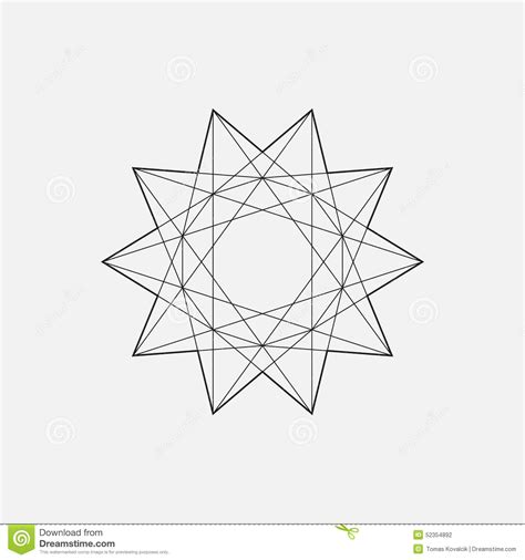 Geometric Element Star Shape Stock Vector Image 52354892