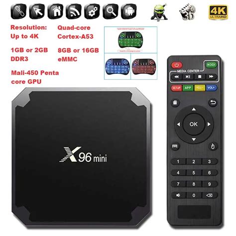 X96 Mini Smart Tv Box Android 71 Os 2gb 16gb Amlogic S905w Quad Core 2