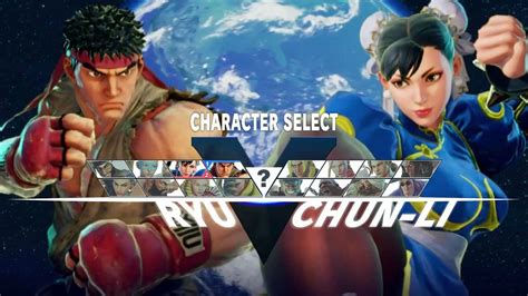 Select Your Character Street Fighter V Sf5 Ver 0101 And Final Beta Youtube
